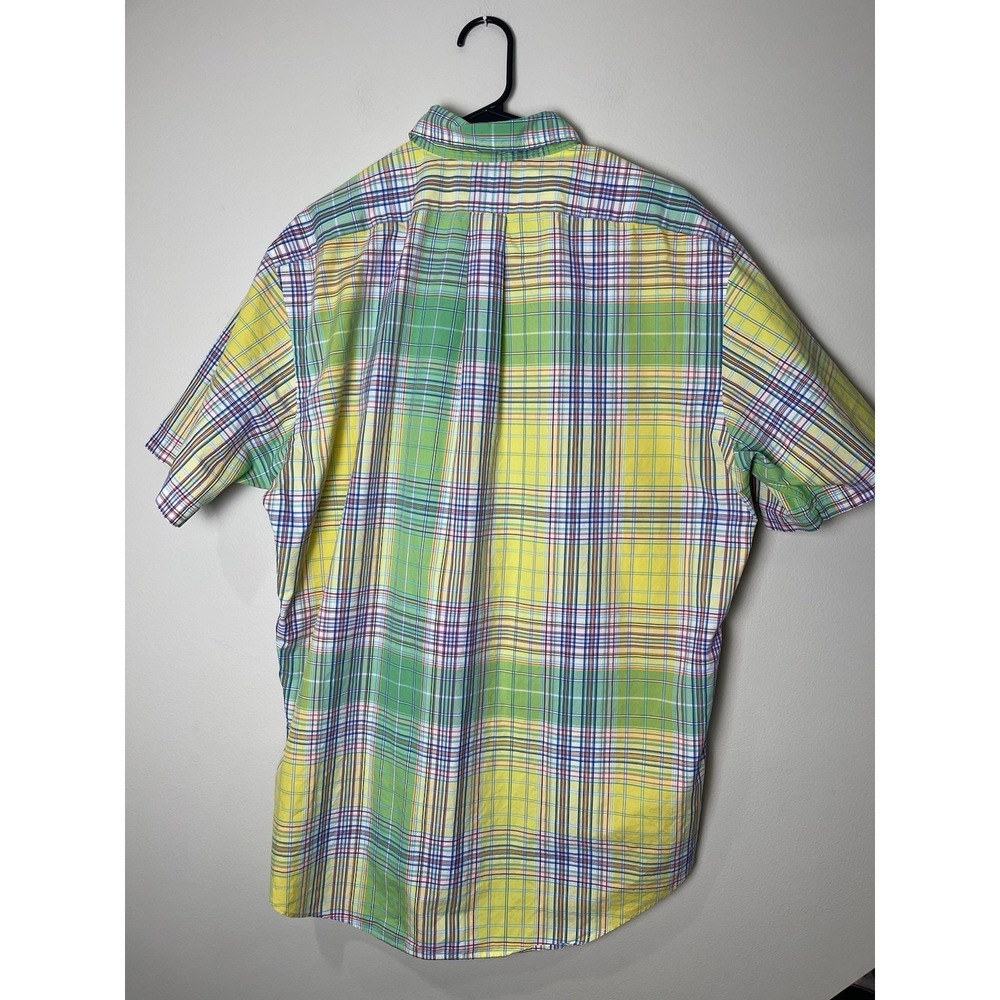 Ralph Lauren Men's L Classic Fit Multicolor Plaid Short Sleeve Button Down Shirt - Picture 4 of 9
